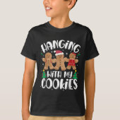 Hangin met mijn koekjes ontbijtkoek kerstmis voor t-shirt (Voorkant)