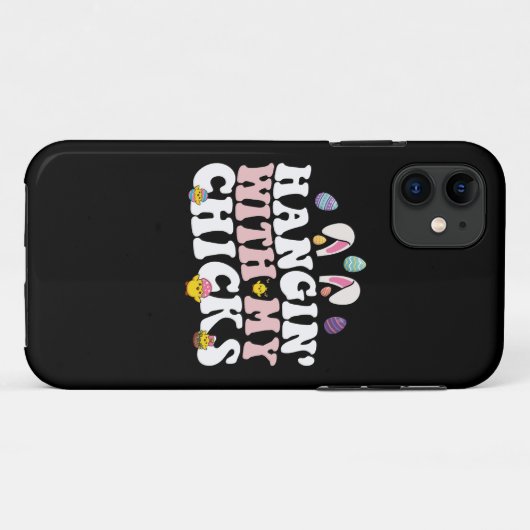 Hangin 'met mijn kuikens paashaas groovy retro Case-Mate iPhone case (Achterkant (horizontaal))