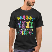 Hangin Met Mijn Peeps Schattige Bunny Easter Rabbi T-shirt (Voorkant)
