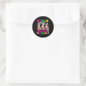 Hangin met m'n Bowling Bunnies drie cute Bunny E Ronde Sticker (Tas)