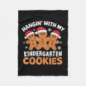 Hangin My Kindergarten Cookie Xmas Tee Uni-adults, Fleece Deken (Voorkant)