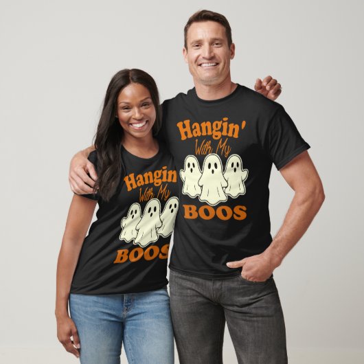 Hangin' With My Boos - Schattigee Halloween-geest T-shirt (Unisex)