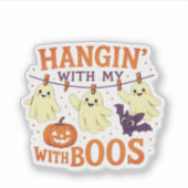 Hangin' With My Boos, Schattigee hangende spoken o Sticker (Voorkant)
