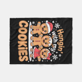 Hangin With My Cookies Christmas Gingerbread Xmas Fleece Deken (Voorkant (Horizontaal))