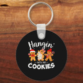Hangin With My Cookies Gingerbread Women Christmas Sleutelhanger (Voorkant)