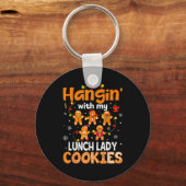 Hangin With My Lunch Lady Cookies Gingerbread Chri Sleutelhanger (Voorkant)