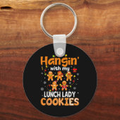 Hangin With My Lunch Lady Cookies Gingerbread Chri Sleutelhanger (Voorkant)