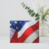 Hanging American Flag Waterverf Briefkaart (Staand voorkant)