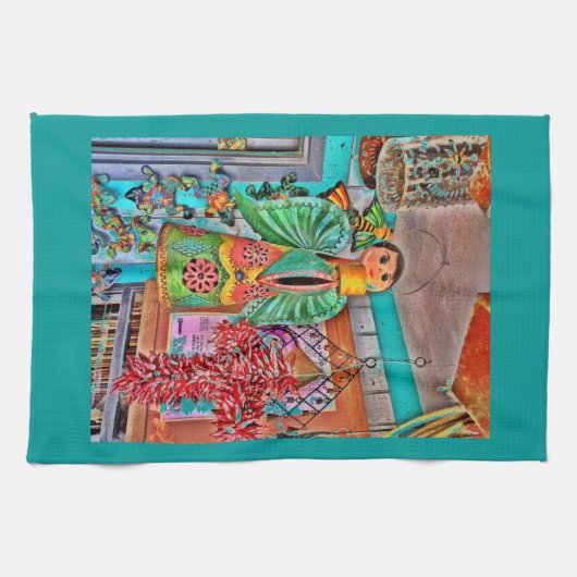 Hanging Angel Metal Art Chili Peppers Theedoek (Horizontaal)