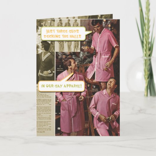 Hanging Balls grappige gay kerstkaart Feestdagen Kaart (Voorkant)