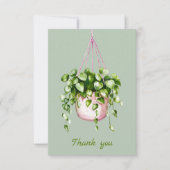 Hanging Basket Greenery Waterverf Bedankt (Voorkant)