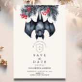 Hanging Bat Gothic Winter Wedding Save The Date
