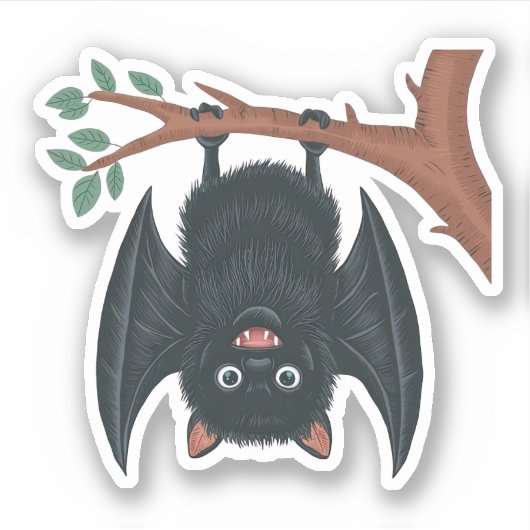 Hanging Bat Sticker (Voorkant)