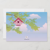 Hanging Bird Houses Moving Announance Aankondiging (Achterkant)