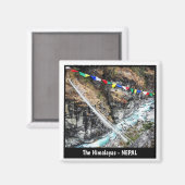 Hanging Bridge, Sagarmatha, Everest trail - Nepal Magneet (Voorkant / Achterkant)