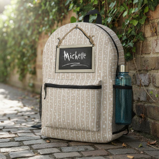 Hanging Chalkboard Beige ID397 Bedrukte Rugzak