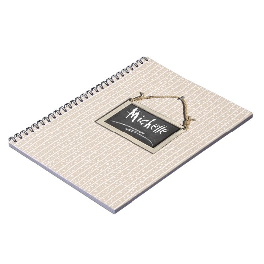 Hanging Chalkboard Beige ID397 Notitieboek (Linkerzijde)