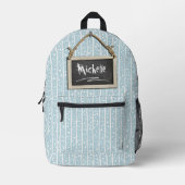 Hanging Chalkboard Blue ID397 Bedrukte Rugzak (Voorkant)