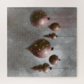 Hanging Christmas Copper Baubles on Grey - Legpuzzel (Horizontaal)
