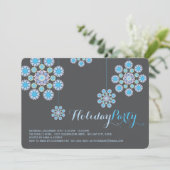 Hanging Christmas Ornaments Holiday Party Uitnodig Kaart (Staand voorkant)