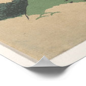 Hanging-Cloud Bridge op Mount Gyōdō bij Ashikaga Poster (Hoek)