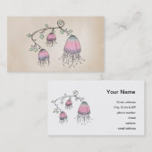 Hanging Doodle Flowers Visitekaartje (Voorkant / Achterkant)