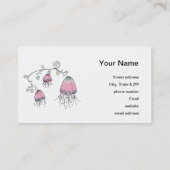 Hanging Doodle Flowers Visitekaartje (Achterkant)