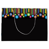 Hanging Dots Birthday Custom Gift Bag Groot Cadeauzakje (Achterkant)