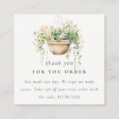 Hanging Floral House Planten Bedankt voor de beste Vierkante Visitekaartje (Voorkant)