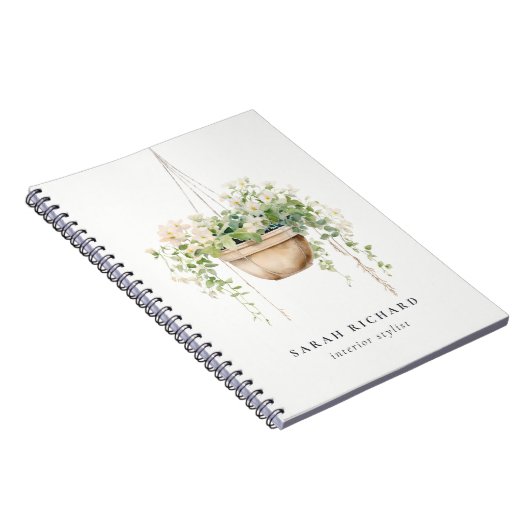 Hanging Floral House Planten Waterverf Botanisch Notitieboek (Rechterzijde)