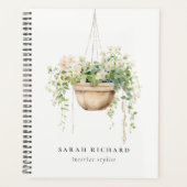 Hanging Floral House Planten Waterverf Botanisch Planner (Voorkant)