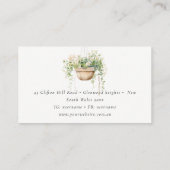 Hanging Floral House Planten Waterverf Botanisch Visitekaartje (Achterkant)