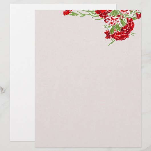 Hanging Flower ~ Letterhead (Voorkant / Achterkant)