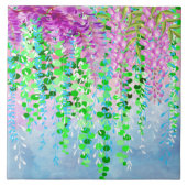 Hanging Flowers Ceramic Tegel Tegeltje (Voorkant)