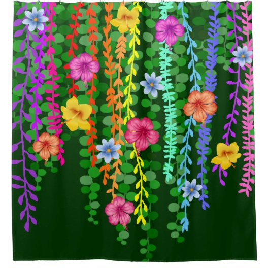 Hanging Flowers Shower Curtain Douchegordijn (Voorkant)