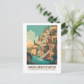 Hanging Gardens of Babylon 7 Wonders of the World Briefkaart (Staand voorkant)