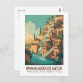 Hanging Gardens of Babylon 7 Wonders of the World Briefkaart (Voorkant / Achterkant)