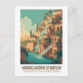 Hanging Gardens of Babylon 7 Wonders of the World Briefkaart