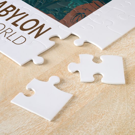 Hanging Gardens of Babylon 7 Wonders of the World Legpuzzel (Zijkant)