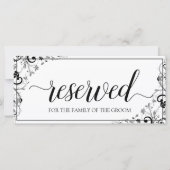 Hanging Gereserveerd Bord | Chic Boeket (Zwart & G (Voorkant)