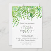 Hanging Greenery Wedding Invitation Kaart (Voorkant)