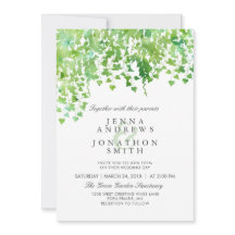 Hanging Greenery Wedding Invitation