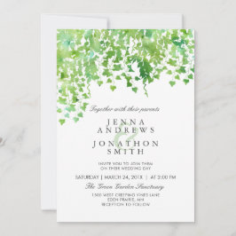 Hanging Greenery Wedding Invitation Kaart