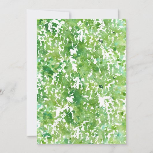 Hanging Greenery Wedding Invitation Kaart (Achterkant)