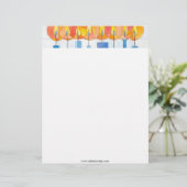 Hanging Hanukkah Candles Gepersonaliseerd Briefhoofd (Staand voorkant)