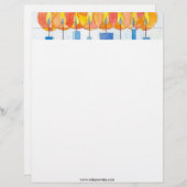 Hanging Hanukkah Candles Gepersonaliseerd Briefhoofd (Voorkant / Achterkant)