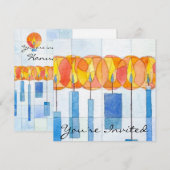 Hanging Hanukkah Candles Kaart (Voorkant / Achterkant)