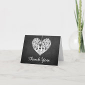 Hanging Heart Tree Chalkboard Weddenschap Bedankt (Voorkant)