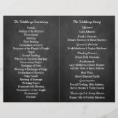 Hanging Heart Tree Chalkboard Wedding Programme (Achterkant)