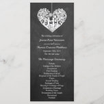 Hanging Heart Tree Chalkboard Wedding Programme Programmakaart<br><div class="desc">Deze sjablonen van het trouwprogramma hebben een romantische hangende boom, die binnenkort man en vrouw zal zijn, die in de vorm van een hart gekerfd is. Het effect van het karton achtergrond maakt deze programma's perfect voor om het even welk paar dat een chic moderne bruiloft plant. Deze programma's kunnen...</div>